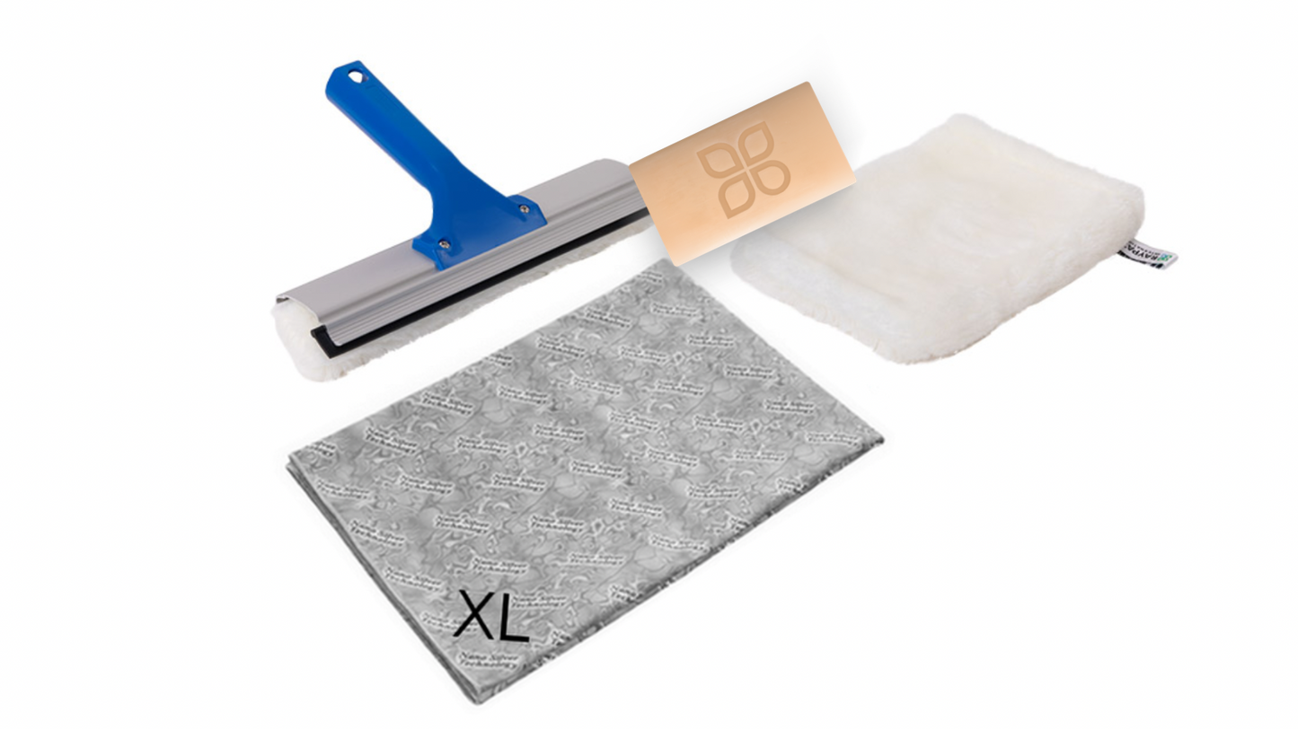 VINDUSVASK SYSTEM MED HVIT VASKEVOTT WITH SOAP